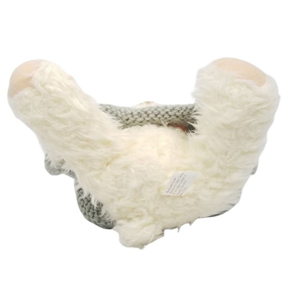 Vtg 96 Gibson Greetings Rabbit Bunny Plush Hand Knit Sweater Carrot Stuffed - Picture 7 of 10